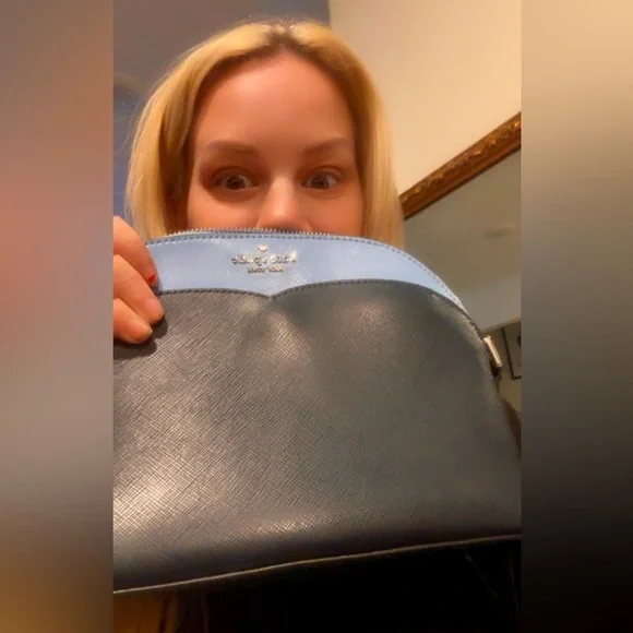 Kate Spade Two-Tone Crossbody – Classic Navy & Powder Blue - Picture 10 of 17